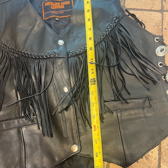 Harley-Davidson Black Leather Fringe Vest – Antelope Creek – Size M - Picture 13 of 13
